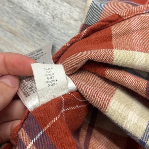 Eddie Bauer Tartan Plaid Mens 2XL Relaxed Chest Pocket Button Down Flannel Shirt - Picture 9 of 12